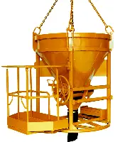 Siloz pentru beton 1016H.14 PAM, 1500l cu nacelă pentru persoane, cilindric-conic, Z1016H1500PAM