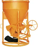 Siloz pentru beton 1016H.14, 1500l cilindric-conic, cu roată de mână, Z10880