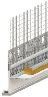Anputz-Dichtprofil 3D Aluschale flex mit WDVS-Gewebe 2,4lfm/Sta 25Sta/Kart 21 Kart/Pal, Z1224LO