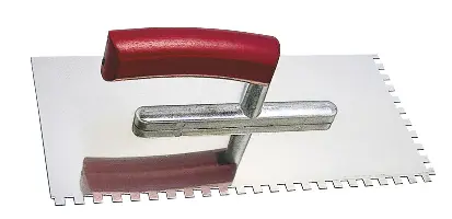 Drişcă de gletuit 280x130x0,7mm, E10, inox, dinţată - mâner curbat, UA33, Z1701810