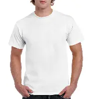 T-Shirt Gildan Heavy Cotton, White, 170 g/m², Gr. S, VPE12, Z18009WS