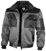 Jachetă pilot QUALITEX, gri/neagră, cu dungi, 265 g/m², mărime XXL, Z23621XXL
