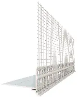 Profil-soclu din PVC, cu ţesătură WDVS de tip PRAKTIKA, 50 x 1mm, 2,5 ml/bară, UA25 = 62,5ml, 40 cutii/palet, Z4039050