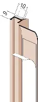 Profil de boltă 3712, tencuială, PVC, cu buză de etanşare, 1,5 ml/bară, 60 bare/cutie, 36 cutii/palet, Z43712150