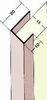 Profil de încadrare din PVC 3747, 15,0mm, 2,5 ml/bară, 50 bare/legătură, 36 legături/palet, Z43747250