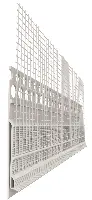 PVC-Blechanschlussprofil m. WDVS-Gewebe Steckverb. 2,5lfm/Sta VPE25 = 62,5lfm 40Kart/Pal, Z43749250LO