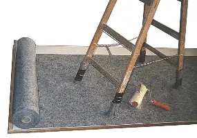 Abdeckvlies mit Folie PROFESSIONAL 2m x 50m / 270g rutschfest 12Roll/Pal, Z470051LO