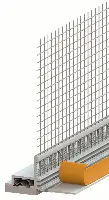 Profil pentru tencuială şi de protecţie, cu ţesătură WDVS 3D standard, 2,4 ml/bară, UA25 = 60ml, 40 cutii/palet, Z924