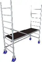 Alu-Rollgerüst KRAUSE® MONTO® PROTEC® Breitaufbau 2,00x0,60m, AH= 2,90m, Z940100
