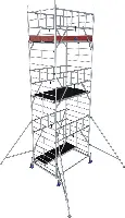 Alu-Rollgerüst KRAUSE® MONTO® PROTEC® XXL Breitaufbau 2,00x1,20m, AH= 7,30m, Z945143