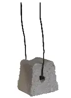 Faserbeton-Abstandhalter m. Draht 50mm Schnittbreite 28mm 250Stk/Sack 40Sack/Pal, ZFBETD50
