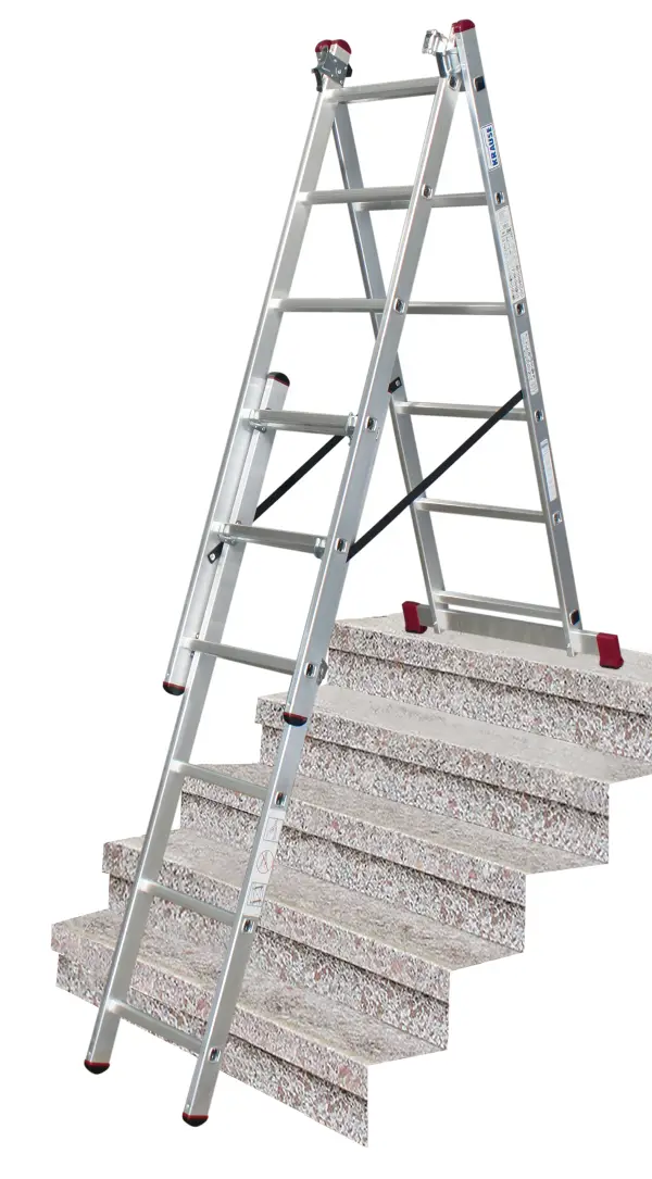 Vielzweckleiter Alu KRAUSE® CORDA® 3x6 Sprossen 1,70-3,65m, Treppenf., Gew. 9,0kg, Z033369