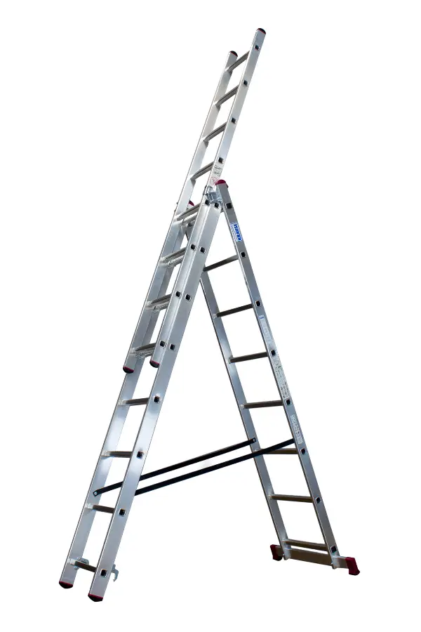 Vielzweckleiter Alu KRAUSE® CORDA® 3x8 Sprossen 2,25-4,50m, Treppenf., Gew. 12,0kg, Z033383