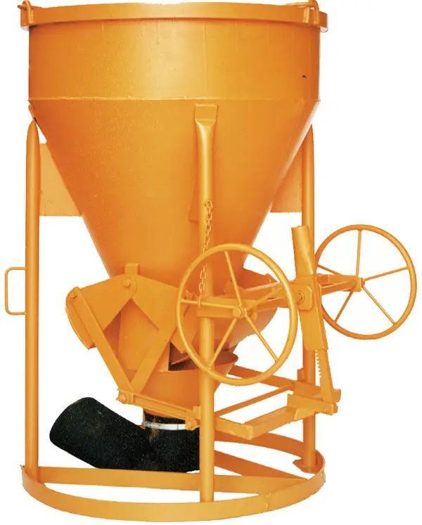 Siloz pentru beton 1016H.8, 500l cilindric-conic, cu roată de mână, Z10830