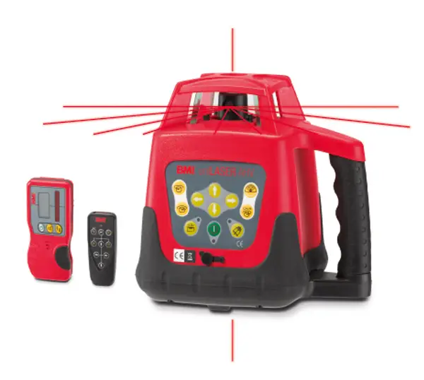 Set laser rotativ BMI UNILASER AHV inclusiv: telecomandă, emiţător gradat, geantă, Z140302