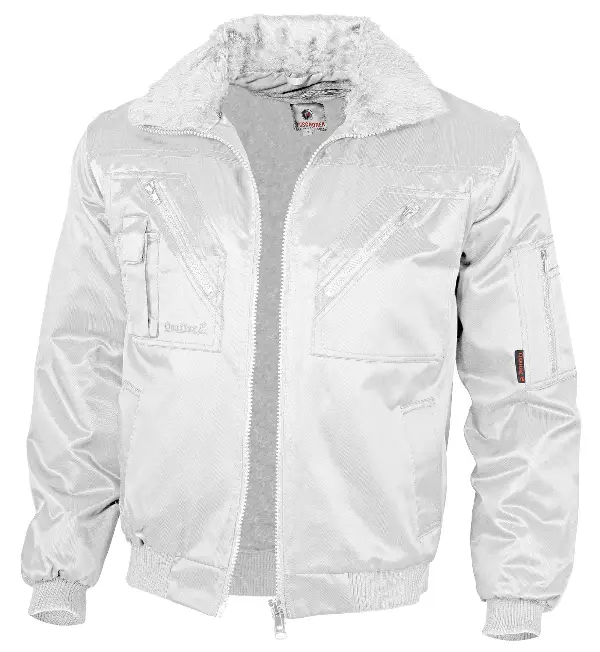 Jachetă pilot QUALITEX, albă, 265 g/m², mărime XL, Z23611XL
