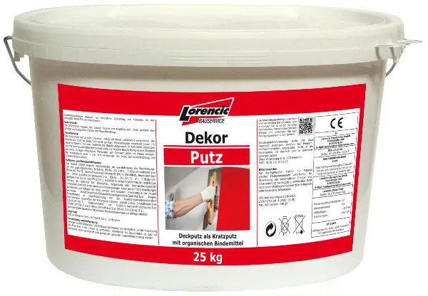 Dekor-Putz Kratz 3,0mm, farbig, Verbrauch 3,9kg/m², 25kg/Kübel, 32Kübel/Pal, Z2509325LO