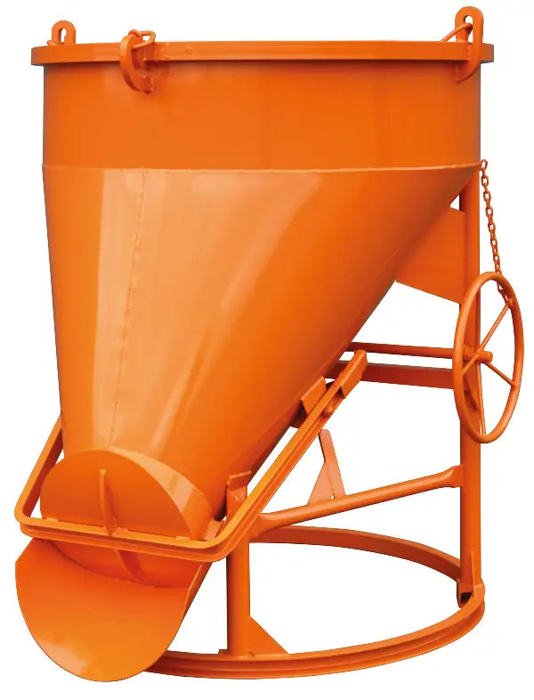 Siloz pentru beton 1021H.8, 500l rotund, cu roată de mână, Z30250