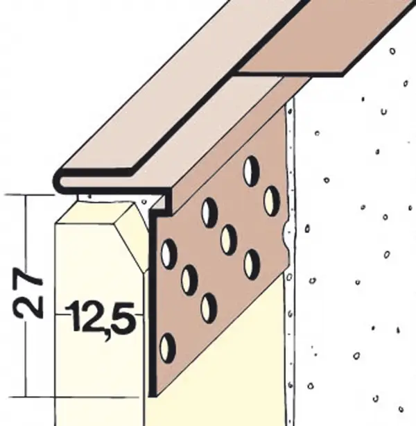 Profil de închidere 3766 din PVC, 3,0 ml/bară, 35 bare/cutie 70cutii/palet, Z43766300