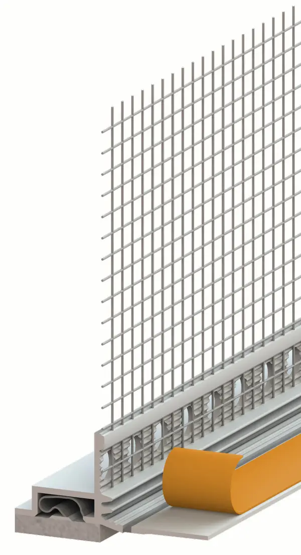 Profil pentru tencuială şi de protecţie, cu ţesătură WDVS 3D standard, 2,4 ml/bară, UA25 = 60ml, 40 cutii/palet, Z924