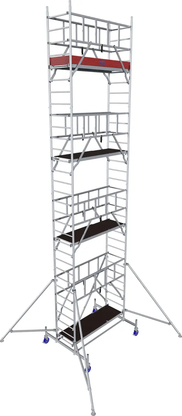Alu-Rollgerüst KRAUSE® MONTO® PROTEC® Breitaufbau 2,00x0,60m, AH= 9,30m, Z940162