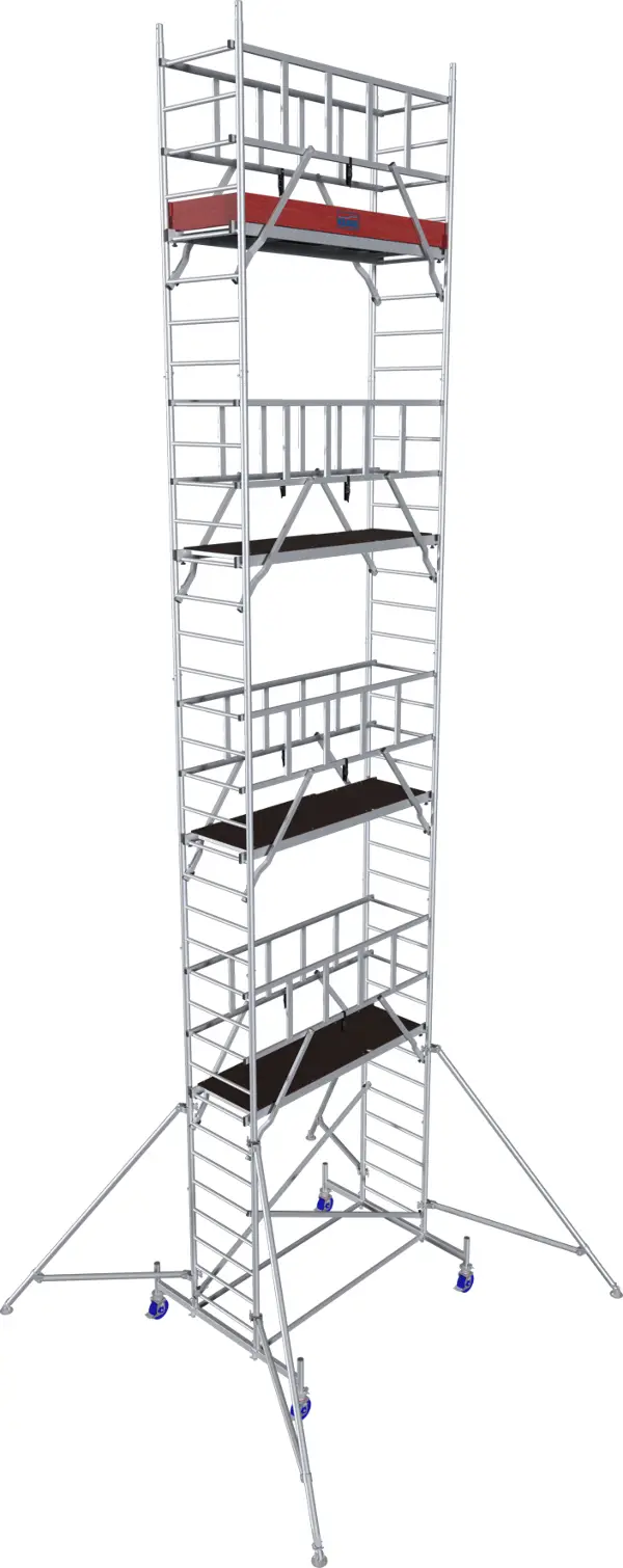 Alu-Rollgerüst KRAUSE® MONTO® PROTEC® Breitaufbau 2,00x0,60m, AH= 10,30m, Z940179