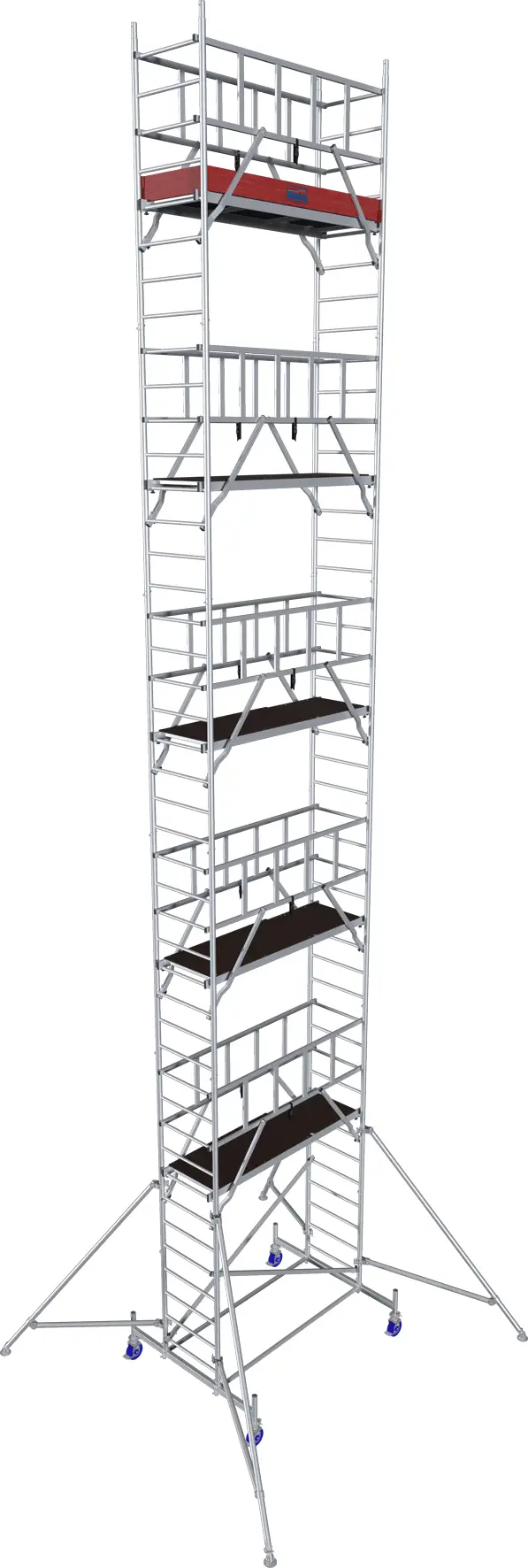 Alu-Rollgerüst KRAUSE® MONTO® PROTEC® Breitaufbau 2,00x0,60m, AH= 12,30m, Z940193