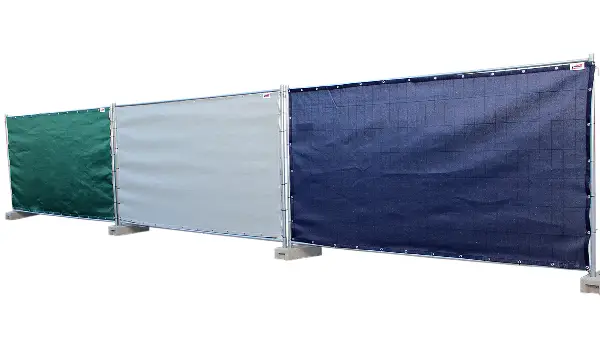 Bauzaun-Sichtschutzblende unbedruckt saphirblau RAL 5003 340x173cm AIRMESH 130g, ZAIRMESH130BLAU