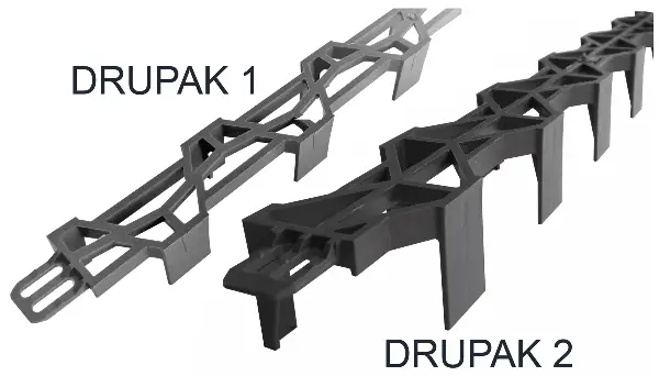 Distanţier DRUPAK 2, 50mm, fără PVC, 2 ml/bucată, îngropat, 60 ml/legătură, 50 legături/palet, ZDPF502002